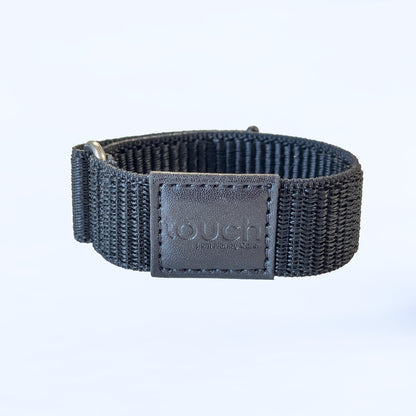 RingPay's Kids Payment Band in Black on a plain background.